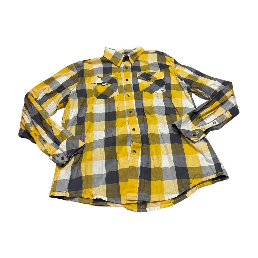 Ocean Current Shirt Men's XL Multicolor Plaid 100% Cotton Long Sleeve Button-Up - Picture 1 of 7